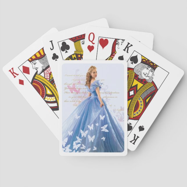 Cinderella Photo With Letter Playing Cards (Back)