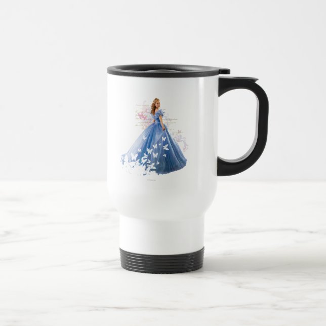Cinderella Photo With Letter Travel Mug (Right)