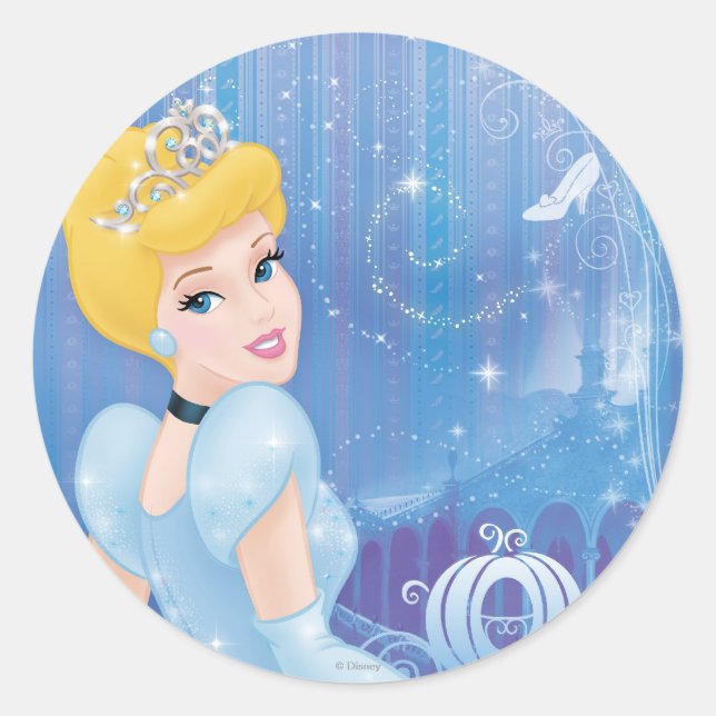 Cinderella Princess Classic Round Sticker (Front)