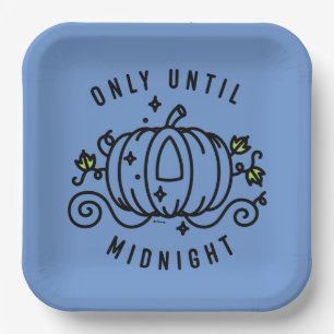 Cinderella Pumpkin Carriage "Only Until Midnight" Paper Plate