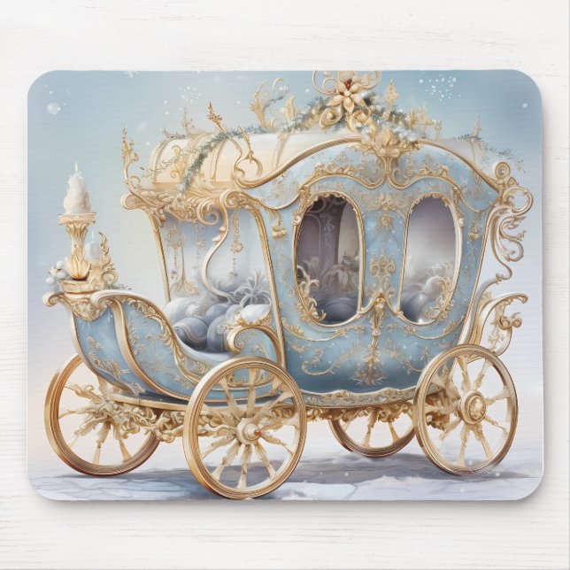  Cinderella’s Magical Coach - Winter Themed Mouse  Mouse Pad (Front)