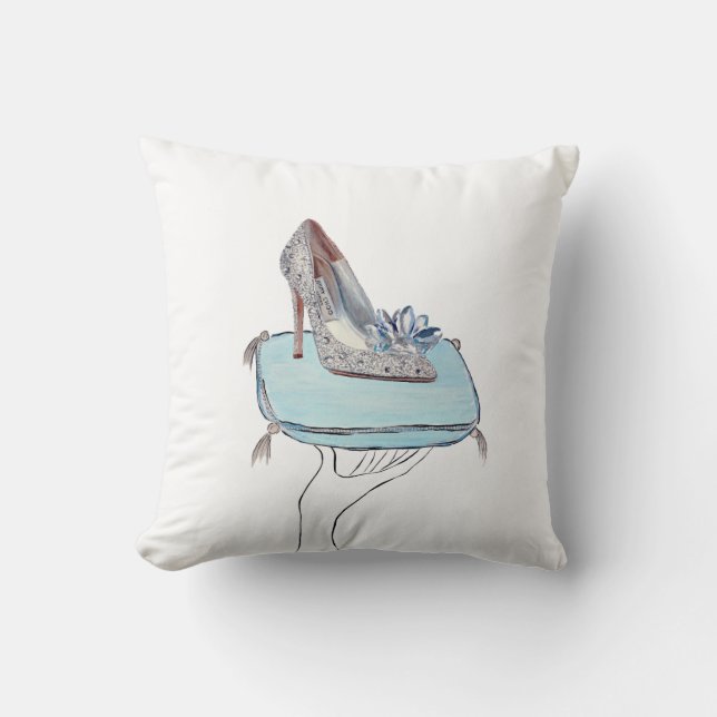 Cinderella’s slipper throw pillow (Front)