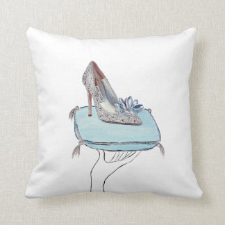 Cinderella’s slipper throw pillow