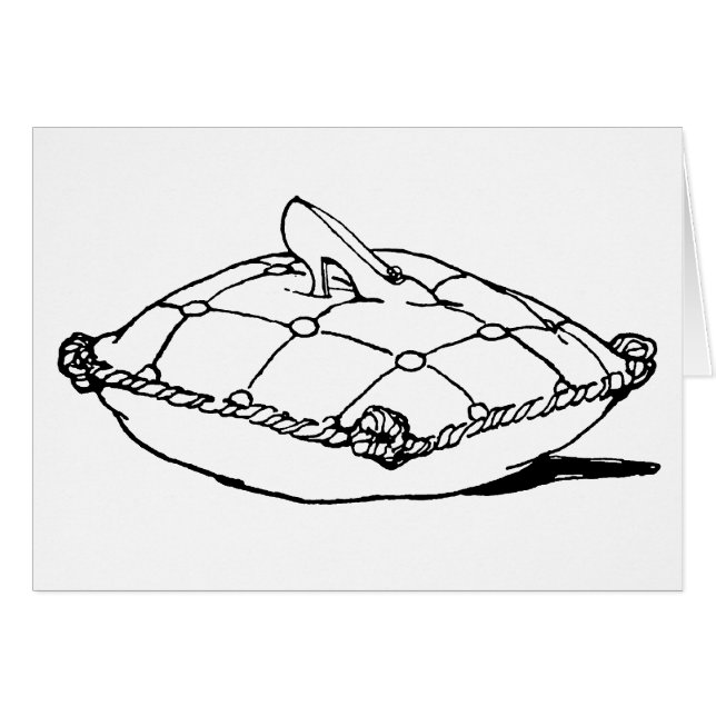 Cinderella Shoe and Pillow Vintage Art (Front Horizontal)