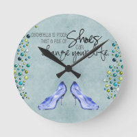 Cinderella Shoes Clock