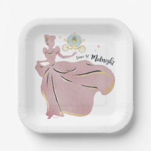 Cinderella Silhouette "Dance 'Til Midnight" Paper Plate