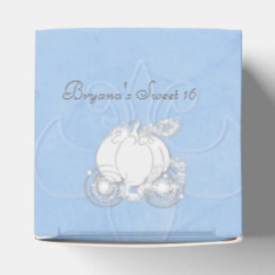 Cinderella Silver Carriage Blue Party Favour Boxes