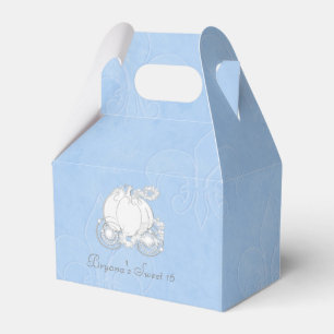 Cinderella Silver Carriage Blue Party Favour Boxes