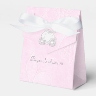 Cinderella Silver Carriage Pink Party Favour Boxes