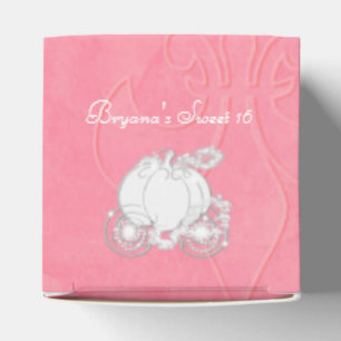 Cinderella Silver Carriage Pink Party Favour Boxes