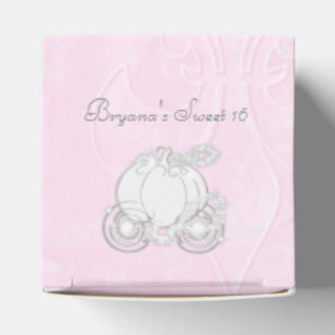 Cinderella Silver Carriage Pink Party Favour Boxes