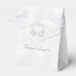 Cinderella Silver Carriage White Party Favour Boxe Favor Box