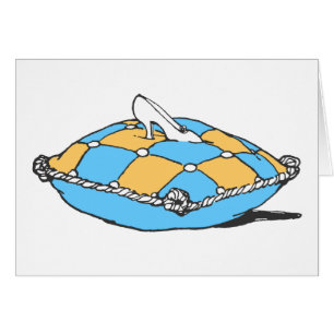 Cinderella Slipper on Teal Orange Pillow