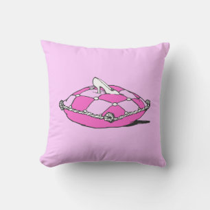Cinderella Slipper Pink Pillow