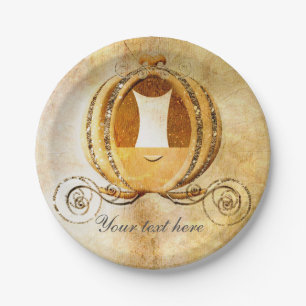 Cinderella Vintage Carriage Birthday Party Plates