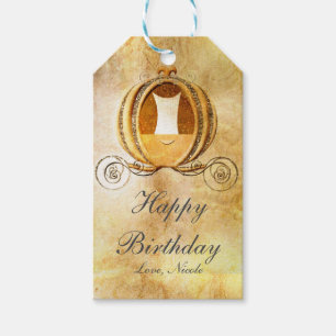Cinderella Vintage Carriage Birthday Party Tags