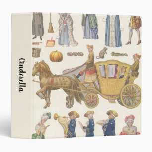 Cinderella, Vintage Victorian Paper Doll Toys Binder