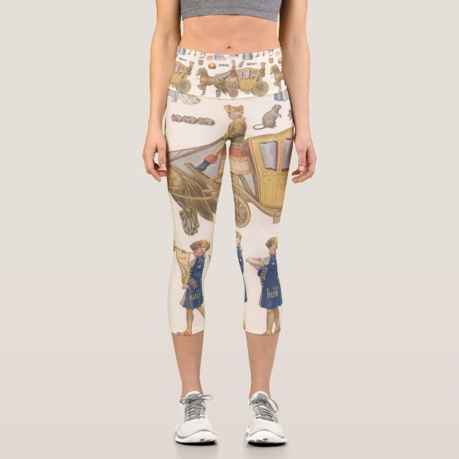 Cinderella, Vintage Victorian Paper Doll Toys Capri Leggings (Front)