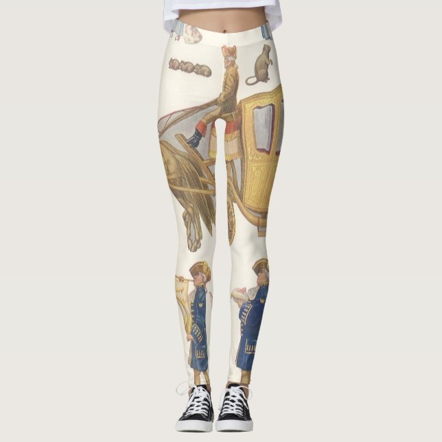 Cinderella, Vintage Victorian Paper Doll Toys Leggings (Front)