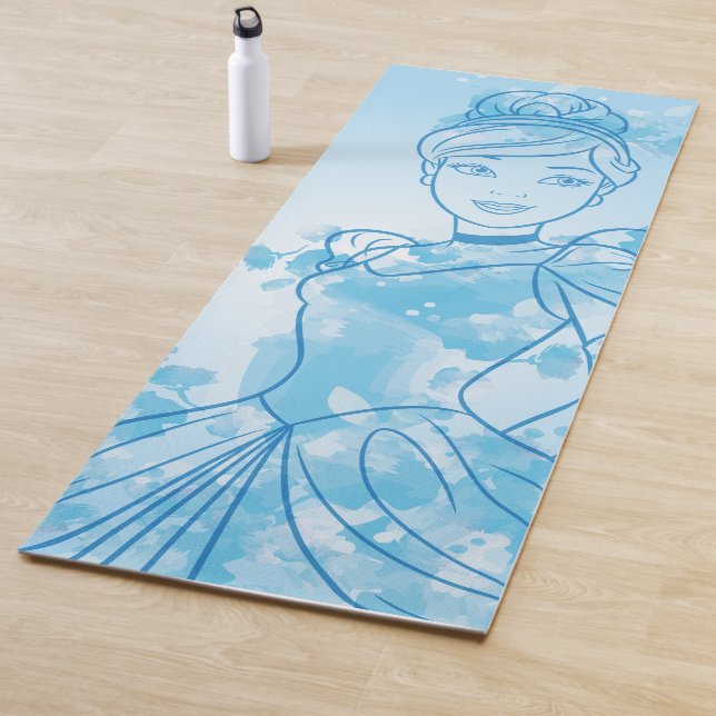 Cinderella | Watercolor Outline Yoga Mat (In Situ)