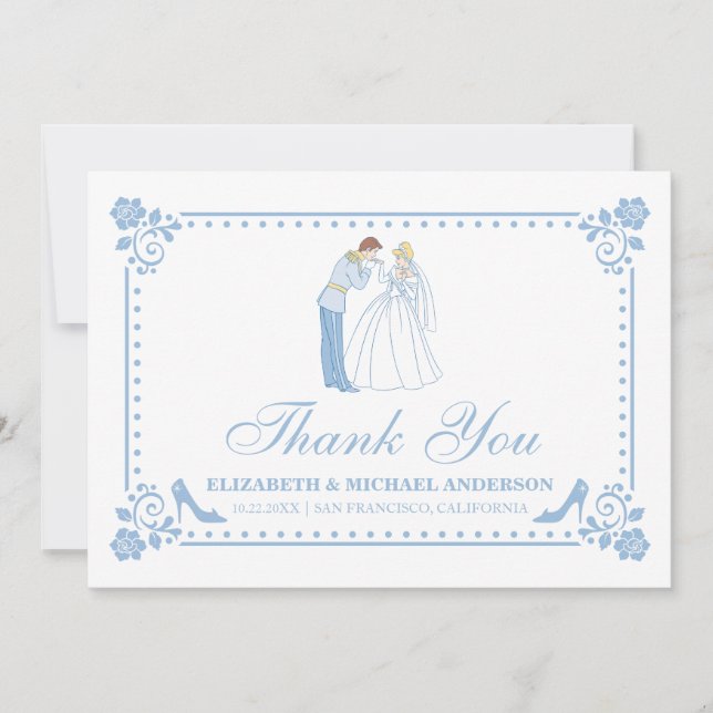 Cinderella Wedding | Classic Thank You Card (Front)