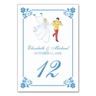 Cinderella Wedding   Table Number