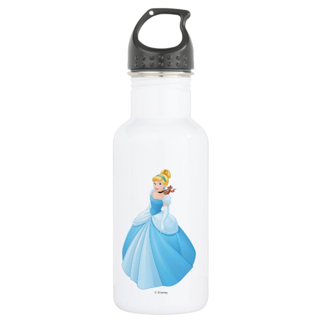 Cinderella With Gus & Jaq 532 Ml Water Bottle (Front)