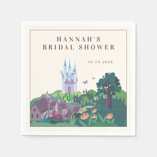 Cinderella's Castle Bridal Shower Napkin (Front)