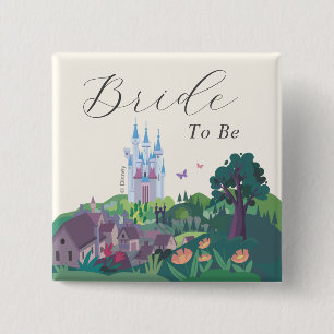 Cinderella's Castle   Bride to Be 2 Inch Square Button