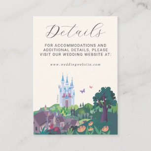 Cinderella's Castle Wedding Enclosure Card