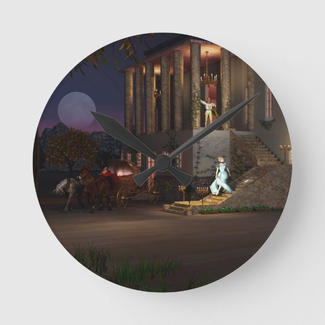 Cinderella's Coach Round Clock (Front)