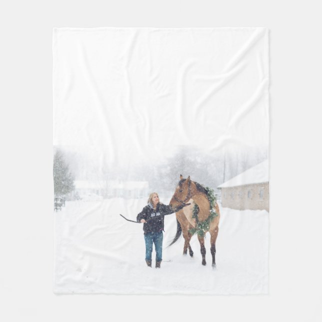Cindy and Irish Fleece Blanket - Design B (Front)