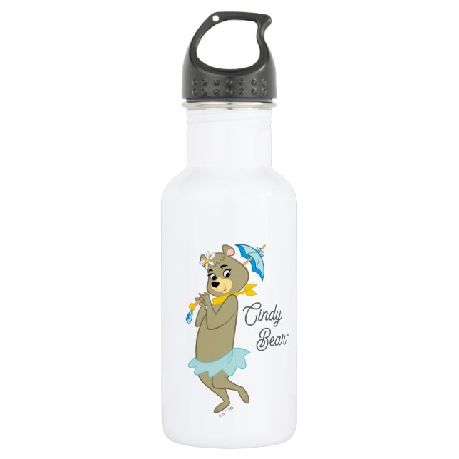 Cindy Bear Holding Parasol 532 Ml Water Bottle (Front)