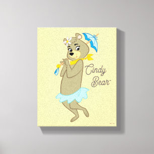 Cindy Bear Holding Parasol Canvas Print