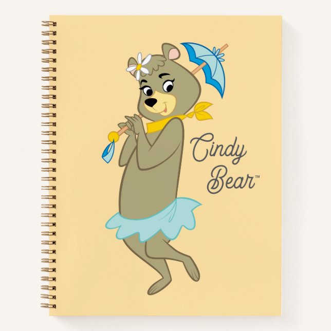 Cindy Bear Holding Parasol Notebook (Front)