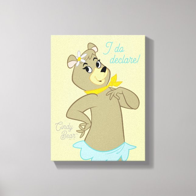 Cindy Bear Playful Pose Canvas Print (Front)