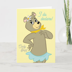 Cindy Bear Playful Pose Card