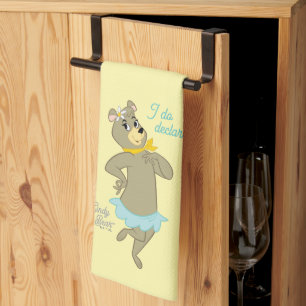 Cindy Bear Playful Pose Kitchen Towel