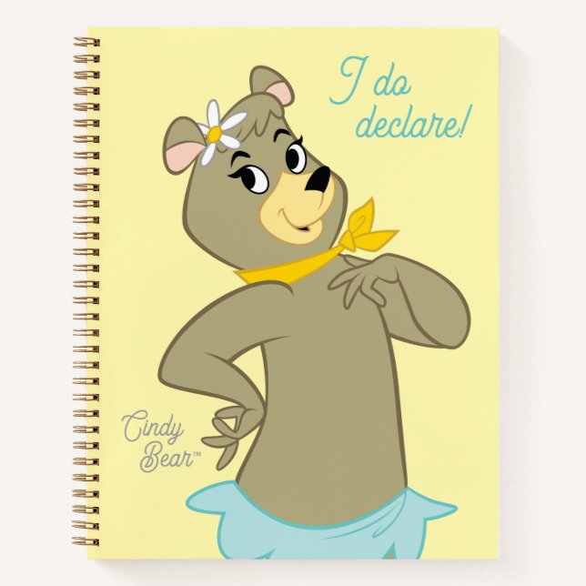 Cindy Bear Playful Pose Notebook (Front)