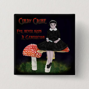 Cindy Caine 2 Inch Square Button