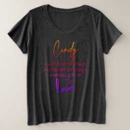Cindy Colourful Love 2 Plus Size T-Shirt