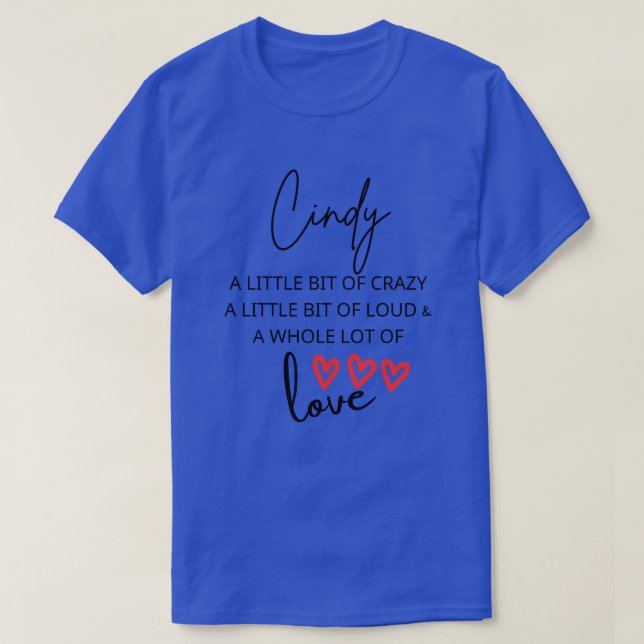 Cindy Colourful Love T-Shirt (Design Front)