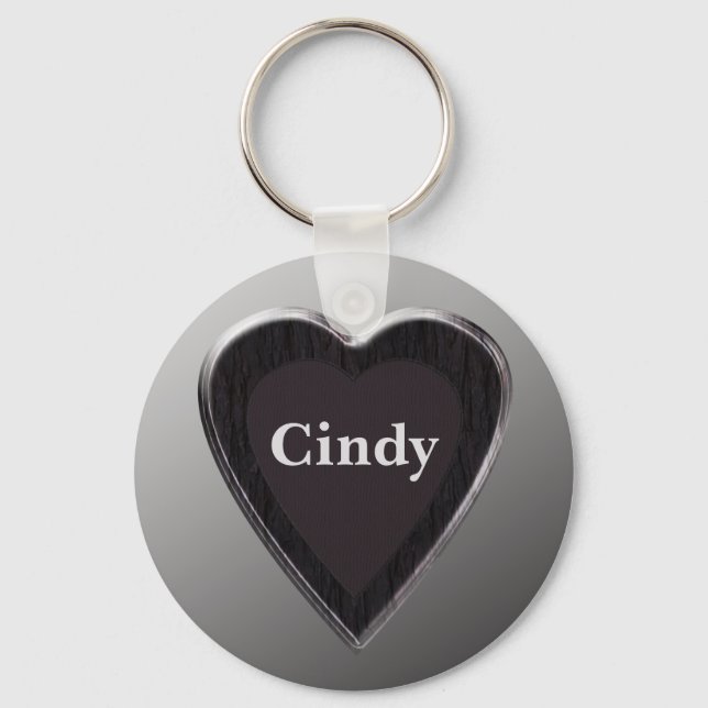 Cindy Heart Keychain by 369MyName (Front)