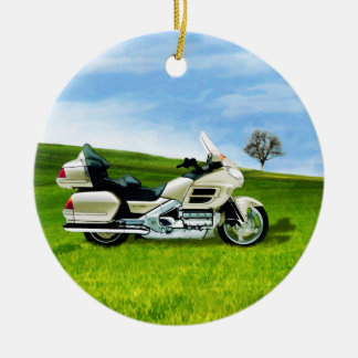 Cindy Johnson Motorcycle Ceramic Ornament