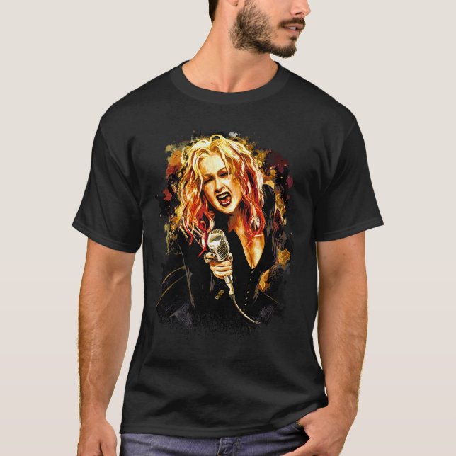 Cindy Lauper Paintings  T-Shirt (Front)