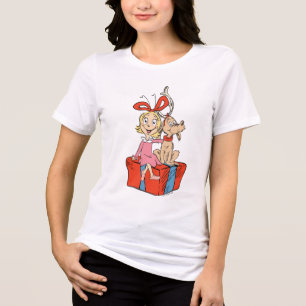 Cindy Lou Who & Max   Christmas Gift Tri-Blend Shirt