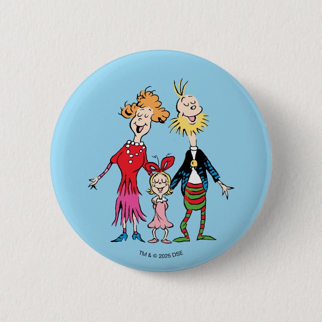 Cindy Lou Who's Family Portrait 2 Inch Round Button (Front)
