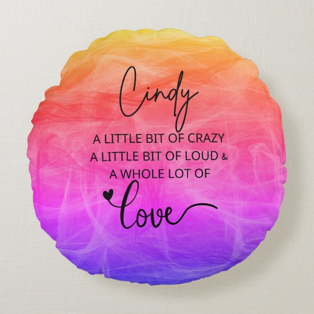 Cindy Love Round Pillow (Front)