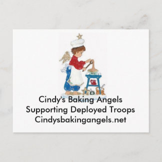 Cindy's Baking Angels Postcard for the Troops