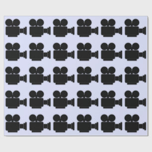 CINE CAMERA ICON PATTERN WRAPPING PAPER
